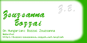 zsuzsanna bozzai business card